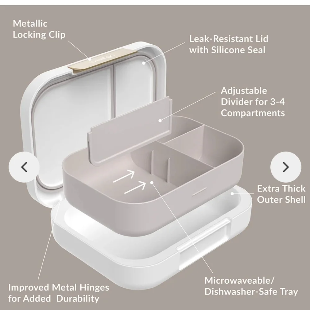 Bentgo Modern Leak-Resistant Lunch Box - White - Picture 4 of 4